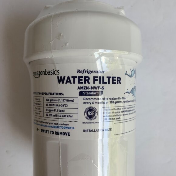 NEW AMAZON BASICS AMZN-MWF-S Refrigerator Filter Standard - Picture 3 of 4
